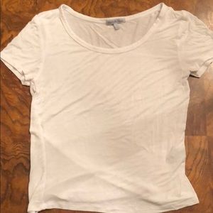 Plain white silky shirt